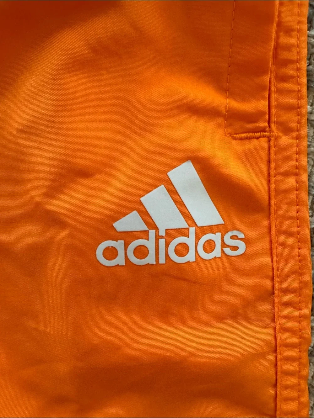 adidas Men’s Swim Shorts Orange Solid XL Regular Fit Swim Bottom (NWOT)